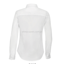 damska koszula kelnerska dopasowana, dla recepcji, biała elegancka 100% bawełny, oddychająca