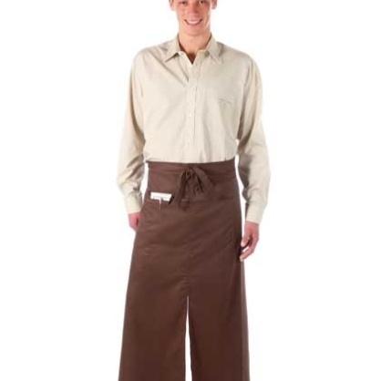 Fartuch Bistro Bussiness z przednią kieszenią i z rozcięciem Link X962T