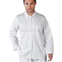 bluza kucharska, zapinana na napy, cienka, biała