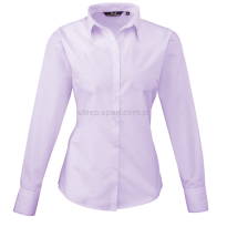 wrzosowa lilac Damska Koszula kelnerska z Długim Rękawem Poplin Premier PR300