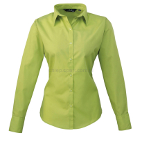 limonka Damska Koszula kelnerska z Długim Rękawem Poplin Premier PR300