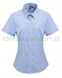 niebiesko czarna krateczka, Damska koszula, w kratkę krótki rękaw,  Premier PR321, koszula piekielna kura