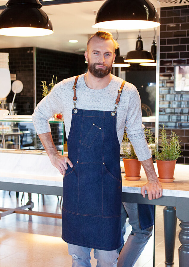 fartuch z jeansu
